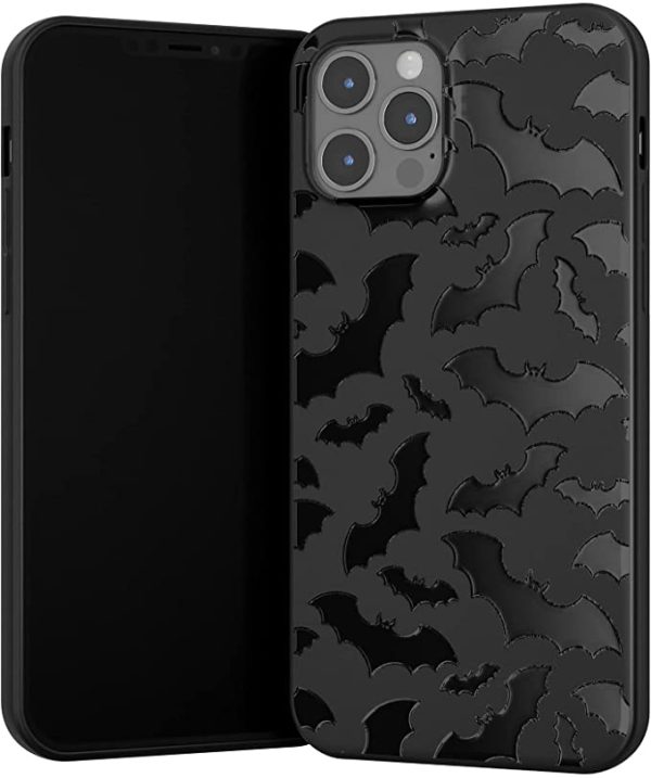 Mertak Black Matte Case Compatible With IPhone 12 Pro Max Mini 11 SE 2020 Xr Xs X 8 Plus 7 6s Design Halloween