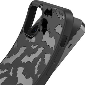 Mertak Black Matte Case Compatible With IPhone 12 Pro Max Mini 11 SE 2020 Xr Xs X 8 Plus 7 6s Design Halloween