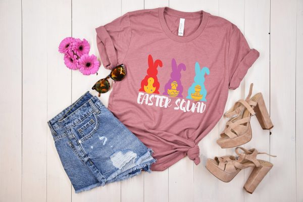 Cute Easter Squad Bunny Shirt Matching Family Outfit Gifts