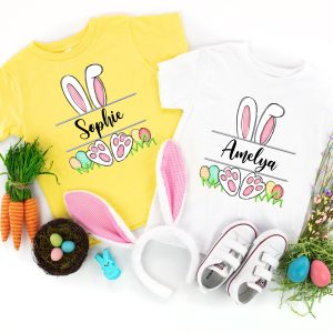 Custom Easter Bunny Shirt Personalized Name Tee