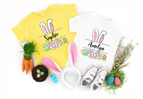 Custom Easter Bunny Shirt Personalized Name Tee