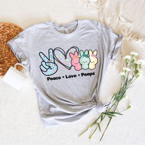 Peeps Peace Love Easter Shirt Cute Gift