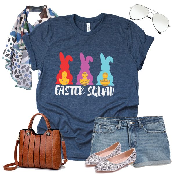 Cute Easter Squad Bunny Shirt Matching Family Outfit Gifts