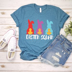 Cute Easter Squad Bunny Shirt Matching Family Outfit Gifts