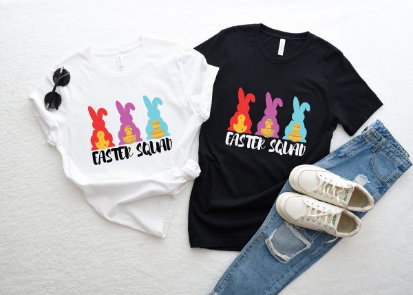 Cute Easter Squad Bunny Shirt Matching Family Outfit Gifts