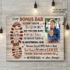 Personalized Stepped Up Dad Canvas Happy Father’s Day Meaningful Family Quote